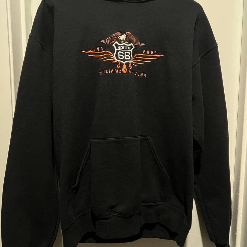 Black Route 66 Hoodie